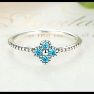 925 Silver Filled Women Jewelry Adorable Cubic Zirconia Jewelry Ring  Size 6.5